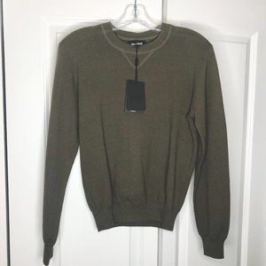 Cashmere & Cotton Blend NAADAM Long Sleeve Crew Neck Green Sweater XS